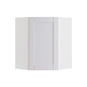 Image for Express Shaker 20 In W X 12 In D X 30 In H Assembled Plywood Corner Diagonal Kitchen Cabinet In Vesper White Left from HD Supply