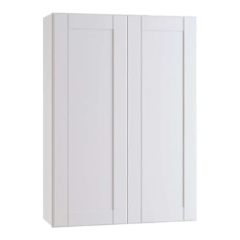Image for Express Shaker 33 In W X 12 In D X 42 In H Assembled Plywood Wall Kitchen Cabinet In Vesper White With Shelves from HD Supply
