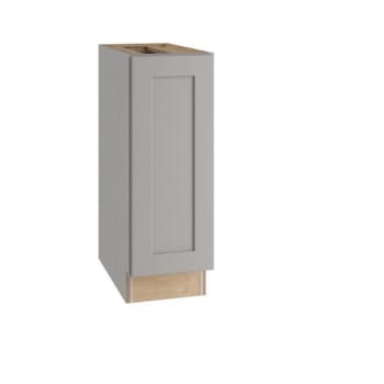 Image for Express Shaker 9 In W X 24 In D X 34.5 In H Assembled Plywood Full Height Door Base Kitchen Cabinet In Veiled Gray Left from HD Supply