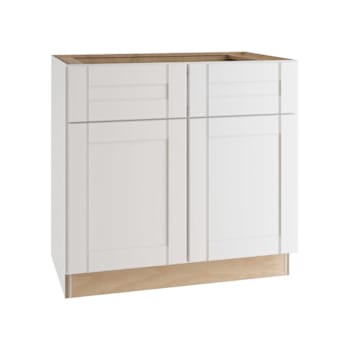 Image for Express Shaker 33 In W X 24 In D X 34.5 In H Assembled Plywood Base Kitchen Cabinet In Vesper White With Drawers from HD Supply