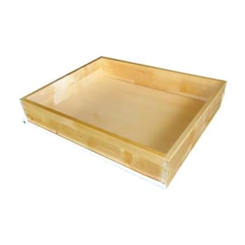 Express Shaker Veiled Gray  Assembled Plywood 14 In. W X4 In. H  X20 In. D Kitchen Cabinet Rollout Tray In Natural Birch