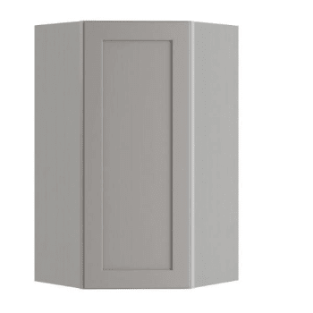 Image for Express Shaker 20 In W X 12 In D X 42 In H Assembled Plywood Corner Diagonal Kitchen Cabinet In Veiled Gray Left from HD Supply
