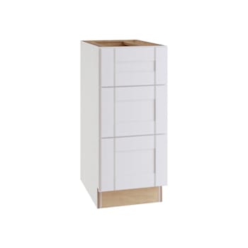 Image for Express Shaker Vesper White Plywood Assembled Base Drawer Kitchen Cabinet 15 In. W X 34.5 In. H X 24 In. D W/ Soft Close from HD Supply