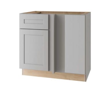 Image for Express Shaker Veiled Gray Assembled Plywood  Blind Base Corner Kitchen Cabinet 42 In. W X 34.5 In. H X 24 In.d RH from HD Supply