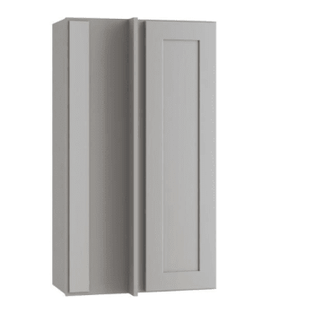 Image for Express Shaker 24 In W X 12 In D X 42 In H Assembled Plywood Corner Blind Kitchen Cabinet In Veiled Gray Left from HD Supply