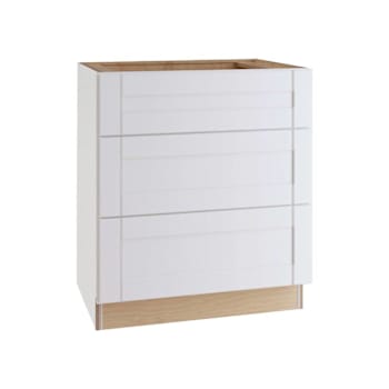 Image for Express Shaker Vesper White Plywood Assembled Base Drawer Kitchen Cabinet  30 In. Wx 24 In. D X 34.5 In. H W/ Soft Close from HD Supply