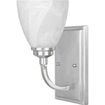 Image for Designers Fountain Tackwood 5 in. 1-Light Incandescent Wall Sconce (Satin Platinum) from HD Supply