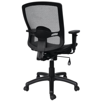 Alera® Etros Series Mesh Mid-Back Synchro Tilt Chair, Mesh Back/Seat, Black