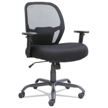 Alera® Merix Series Mesh Big/Tall Mid-Back Swivel/Tilt Chair, Black