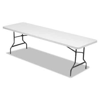 Image for Alera® Resin Rectangular Folding Table, Square Edge, 96W X 30D X 29H, Platinum from HD Supply