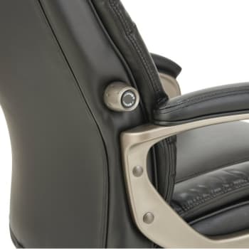 Image for Alera® Veon Series Executive Highback Leather Chair, Coil Spring Seat, Black from HD Supply