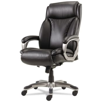 Image for Alera® Veon Series Executive Highback Leather Chair, Coil Spring Seat, Black from HD Supply
