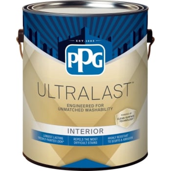 Image for Ppg Ultralast Latex Paint And Primer, Interior, Eggshell, White, 5 Gallon from HD Supply