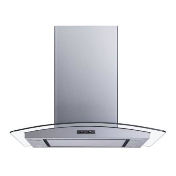 Image for Winflo 30" Convertible Stainless Steel Glass Island Range Hood from HD Supply