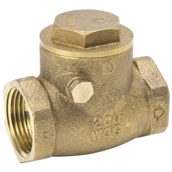 Image for Proline® Swing Check Valve, 1", 200 Psi Woa, Brass, Hard Seat, Lead-Free from HD Supply