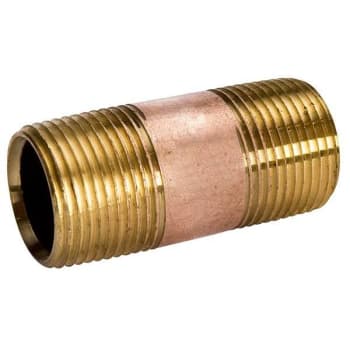 Southland Brass Nipple, 3/8 X 2", 125 Psi, -20 To 400° F, Threaded Both Ends
