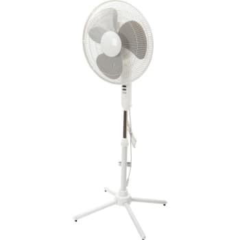 Image for 16" Oscillating White Pedestal Fan from HD Supply
