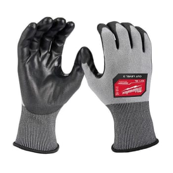 Milwaukee X-Large High Dexterity Cut 3 Resistant Polyurethane Dipped Work Gloves