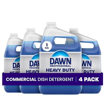 Dawn Professional Heavy Duty Manual Pot And Pan Dish Soap Detergent, 1 Gallon, Case Of 4
