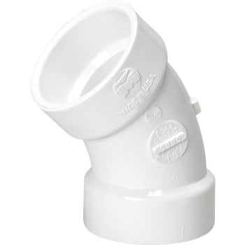 Image for Nibco 1-1/2 In Pvc Dwv 45-Degree Hub X Hub Elbow Fitting from HD Supply
