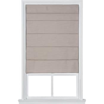 Image for Home Basics Cordless Large Fold Textured Fabric Roman Shade 23" x 64" Khaki from HD Supply