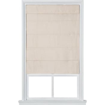 Image for Home Basics Cordless Large Fold Fauxsilk Roman Shade 39" x 64" Beige from HD Supply