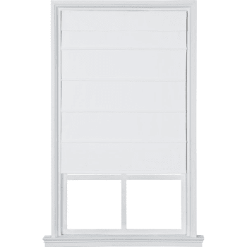 Image for Home Basics Cordless Cotton Duck Thermal Roman Shade 27" x 64" White from HD Supply