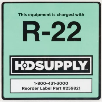 Image for R-22 Adhesive Labels Package Of 10 from HD Supply