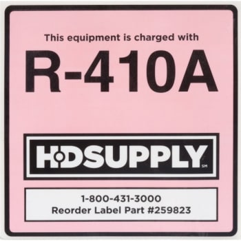 R-410A Adhesive Labels Package Of 10