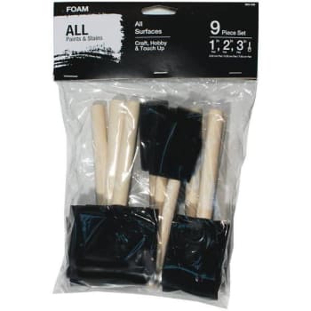 Image for 1 In, 2 In And 3 In Chiseled Foam Paint Brushes Package Of 9 from HD Supply