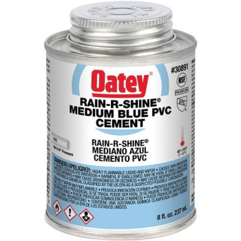 Image for Oatey Rain-R-Shine 8 Oz Medium Blue Pvc Cement from HD Supply
