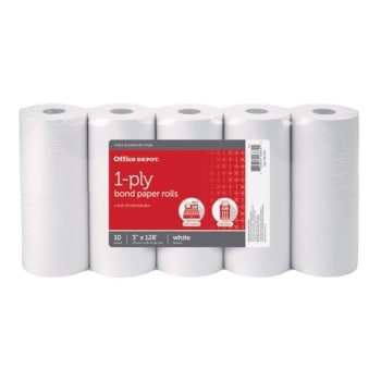 Image for Office Depot® Brand 1-Ply Paper Rolls 3" X 128' Package Of 10 from HD Supply