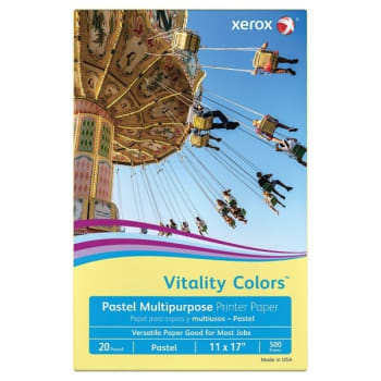 Xerox® Vitality Colors™ Pastel Yellow Multi-Purpose Printer Paper, Pack Of 500