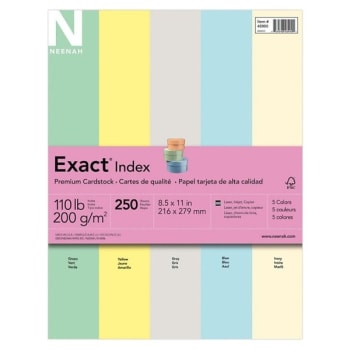 Image for Exact® Multi-Purpose Colored Index Stock Paper 8-1/2" x 11", Package Of 250 from HD Supply