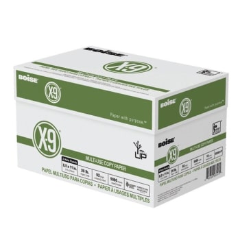 Image for Boise® X-9® White 3-Hole Multi-Use Copy Paper 8-1/2" X 11" Carton Of 10 from HD Supply