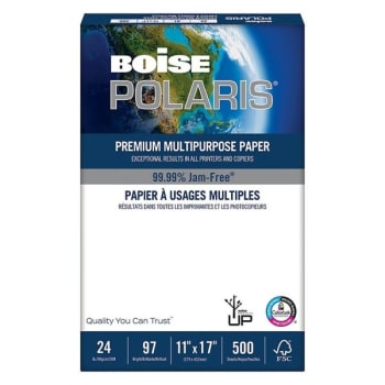 Image for BOISE® Polaris® White Premium Multi-Purpose Paper 11" x 17" 500-Ream from HD Supply