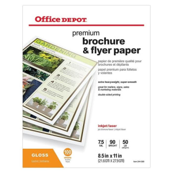 Image for Office Depot® Brand Glossy Professional Brochure Paper 8-1/2"x11" Pack Of 100 from HD Supply