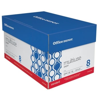 Image for Office Depot® Brand White Letter Size Multi-Use Paper Carton Of 8 from HD Supply