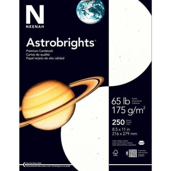 Astrobrights Neenah Cardstock 8.5 x 11 65lb 75ct Bright White - D3 Surplus  Outlet