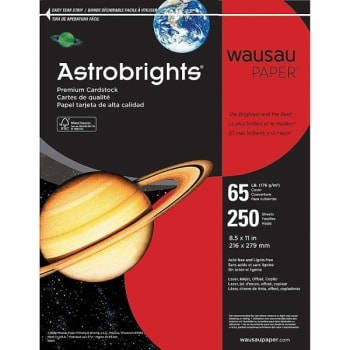Image for Astrobrights® Re-Entry Red Color Card Stock Paper 8-1/2" X 11" Pack Of 250 from HD Supply