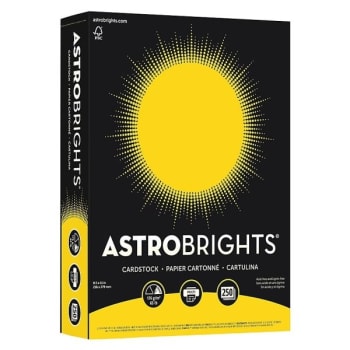 Image for Astrobrights® Solar Yellow Color Card Stock Paper 8-1/2" X 11" Pack Of 250 from HD Supply