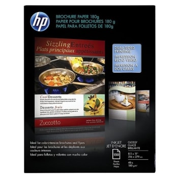 Image for HP Inkjet White Glossy Brochure/Flyer Paper, 8-1/2" x 11", Package Of 150 from HD Supply
