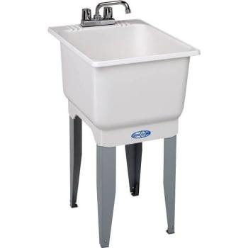 Image for Mustee Utilatub Combo 18 In X 23.5 In X 33 In Polypure Floor Mount Laundry Tub from HD Supply