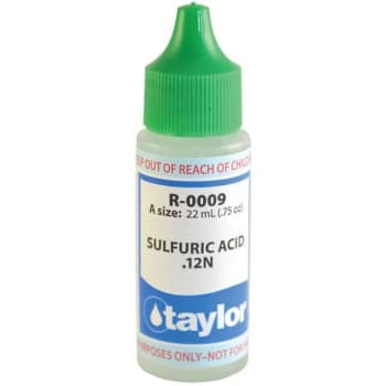 Image for Taylor 3/4 Oz Test Kit Replacement Reagent Refill Bottles Sulfuric Acid Reagent from HD Supply