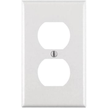 Image for Leviton 1-Gang White Duplex Outlet Wall Plate Package Of 10 from HD Supply