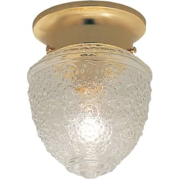 Image for 7.25 In 1-Light Polished Brass Interior Ceiling Light Flush Mount from HD Supply