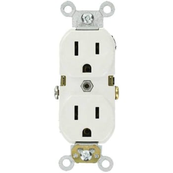 Image for Leviton 15 Amp Commercial Grade Duplex Outlet, White Package Of 10 from HD Supply