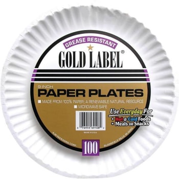 Gold Label 9 In White Paper Plates Case Of 1200