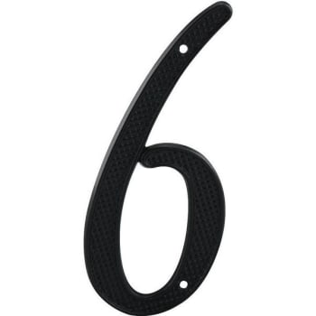 Image for Prime-Line 4 In House Number 6, Diecast, Black Finish Package Of 2 from HD Supply