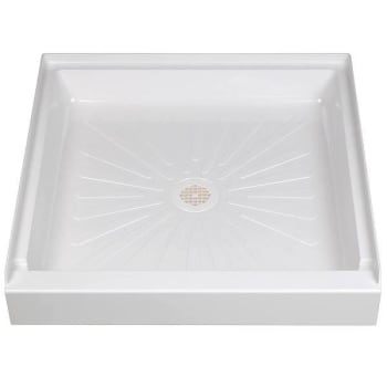 Mustee Durabase 32 In L X 32 In W Single Threshold Alcove Shower Pan Base White